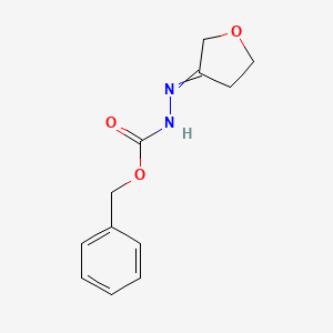 molecular formula C12H14N2O3 B8292552 benzyl 2-[dihydrofuran-3(2H)-ylidene]hydrazinecarboxylate 