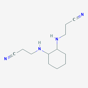 molecular formula C12H20N4 B8292768 N,N'-di-(2-cyanoethyl)-1,2-diaminocyclohexane 