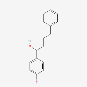 molecular formula C16H17FO B8292826 1-(p-Fluorophenyl)-4-phenyl-1-butanol 