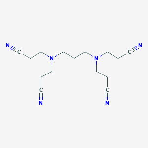 molecular formula C15H22N6 B8292890 N,N'-Di(bis-2-cyanoethyl)1,3-proptldiamine CAS No. 870086-78-5