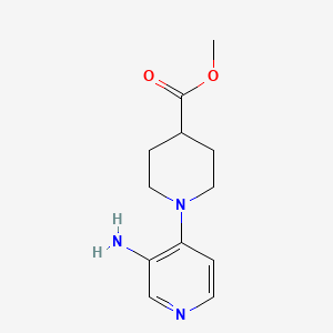 molecular formula C12H17N3O2 B8292921 Methyl 1-(3-amino-4-pyridyl)piperidine-4-carboxylate 