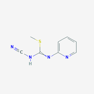 molecular formula C8H8N4S B8293000 S-methyl-N-cyano-N'-pyridylisothiourea 