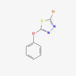 molecular formula C8H5BrN2OS B8293053 2-Bromo-5-phenoxy-1,3,4-thiadiazole 