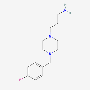 molecular formula C14H22FN3 B8293188 1-(3-Aminopropyl)-4-(4-fluorobenzyl)piperazine 