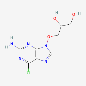 2-Amino-6-chloro-9-(2,3-dihydroxyprop-1-oxy)purine