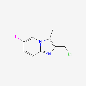 molecular formula C9H8ClIN2 B8293503 2-(Chloromethyl)-6-iodo-3-methylimidazo[1,2-a]pyridine 