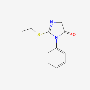 molecular formula C11H12N2OS B8293513 2-(Ethylthio)-3-phenyl-1-imidazoline-4-one 