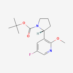 molecular formula C15H21FN2O3 B8293526 (R)-tert-butyl 2-(5-fluoro-2-methoxypyridin-3-yl)pyrrolidine-1-carboxylate CAS No. 1350884-74-0