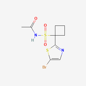 N-{[1-(5-bromo-1,3-thiazol-2-yl)cyclobutyl]sulfonyl}acetamide