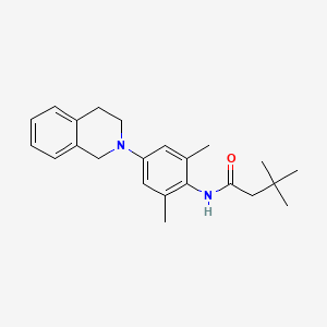N-(4-(3,4-dihydroisoquinolin-2(1H)-yl)-2,6-dimethylphenyl)-3,3-dimethylbutanamide