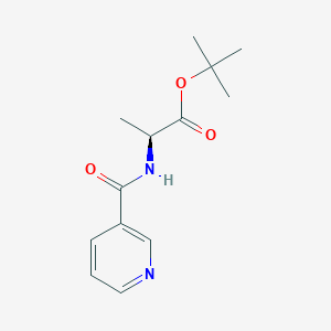 molecular formula C13H18N2O3 B8293599 Nicotinoyl-alanine t-butyl ester 