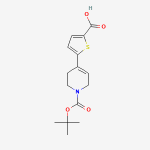 molecular formula C15H19NO4S B8293869 5-(1-(Tert-butoxycarbonyl)-1,2,3,6-tetrahydropyridin-4-yl)thiophene-2-carboxylic acid 