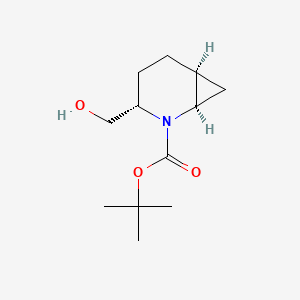 molecular formula C12H21NO3 B8293963 tert-Butyl (1R,3S,6S)-3-(hydroxymethyl)-2-azabicyclo[4.1.0]heptane-2-carboxylate 