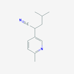 4-Methyl-2-(6-methylpyridin-3-yl)-pentanenitrile