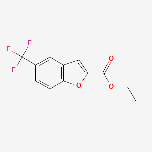molecular formula C12H9F3O3 B8294063 Ethyl 5-(trifluoromethyl)benzofuran-2-carboxylate 