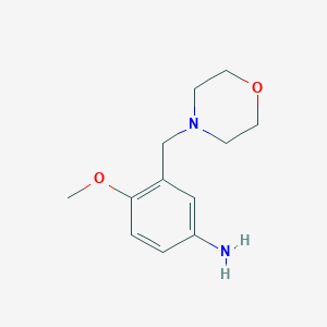 molecular formula C12H18N2O2 B8294112 4-Methoxy-3-morpholin-4-ylmethylphenylamine 