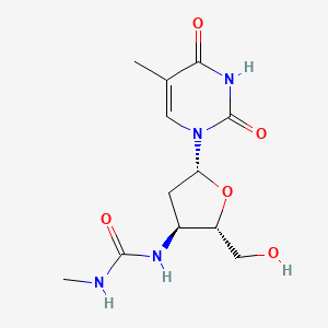 molecular formula C12H18N4O5 B8294130 3'-(3-Methylureido)-3'-deoxythymidine 