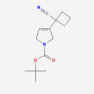 molecular formula C14H20N2O2 B8294153 tert-butyl 3-(1-cyanocyclobutyl)-2,5-dihydro-1H-pyrrole-1-carboxylate 