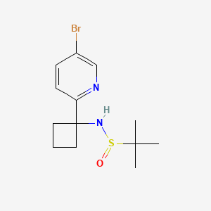 2-Methyl-propane-2-sulfinic acid [1-(5-bromo-pyridin-2-yl)-cyclobutyl]-amide