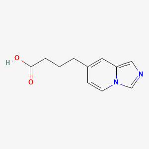 molecular formula C11H12N2O2 B8294280 7-(3-Carboxypropyl)-imidazo[1,5-a]pyridine 