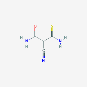 molecular formula C4H5N3OS B8294990 Thiocarbamoyl cyanoacetamide 
