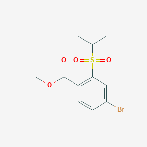 molecular formula C11H13BrO4S B8294993 Methyl 4-bromo-2-(isopropylsulfonyl)benzoate 