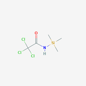 molecular formula C5H10Cl3NOSi B8295076 N-trimethylsilyl-trichloroacetamide 