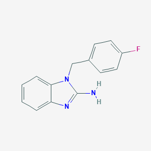 molecular formula C14H12FN3 B082953 1-(4-Fluorophenylmethyl)-2-aminobenzimidazole CAS No. 83783-69-1