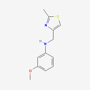 3-methoxy-N-[(2-methyl-1,3-thiazol-4-yl)methyl]aniline