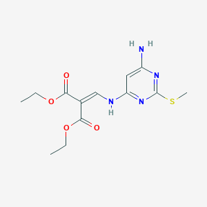 Diethyl 2-[[(6-amino-2-methylsulfanylpyrimidin-4-yl)amino]methylidene]propanedioate