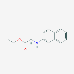 molecular formula C15H17NO2 B8295689 Ethyl 2-(naphthalen-2-ylamino)propanoate 
