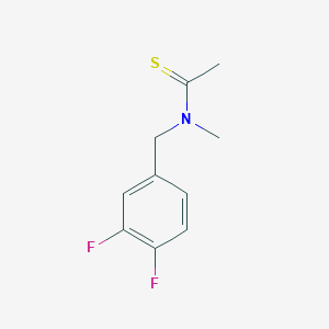 molecular formula C10H11F2NS B8295764 N-(3,4-difluorobenzyl)-N-methylthioacetamide 