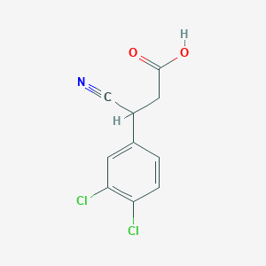 molecular formula C10H7Cl2NO2 B8295838 3-Cyano-3-(3,4-dichlorophenyl)propionic acid CAS No. 176044-72-7