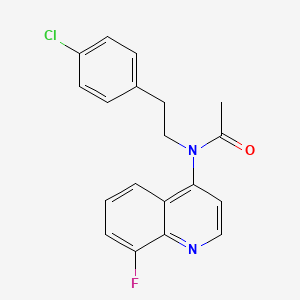 Acetamide, N-(2-(4-chlorophenyl)ethyl)-N-(8-fluoro-4-quinolinyl)-