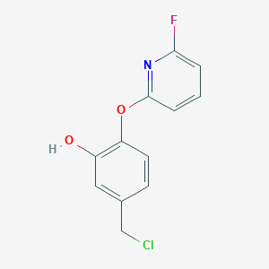5-(Chloromethyl)-2-[(6-fluoropyridin-2-yl)oxy]phenol