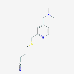 4-[({4-[(Dimethylamino)methyl]pyridin-2-yl}methyl)sulfanyl]butanenitrile