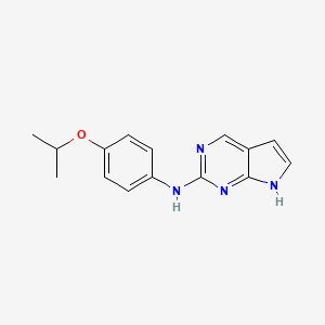 molecular formula C15H16N4O B8295961 (4-Isopropoxy-phenyl)-(7H-pyrrolo[2,3-d]pyrimidin-2-yl)-amine 