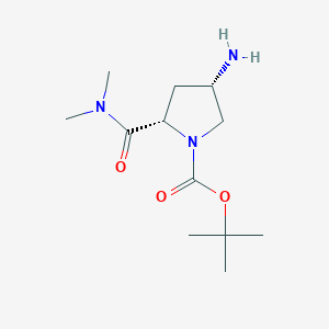 molecular formula C12H23N3O3 B8295969 (2S,4S)-1-Boc-4-amino[(dimethylamino)carbonyl]pyrrolidine 