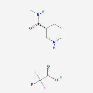 molecular formula C9H15F3N2O3 B8295972 (R)-N-methylpiperidine-3-carboxamide, trifluoroacetate salt 
