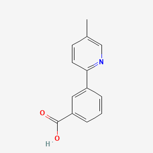 molecular formula C13H11NO2 B8295977 5-(5-Methylpyridin-2-yl)benzoic acid 