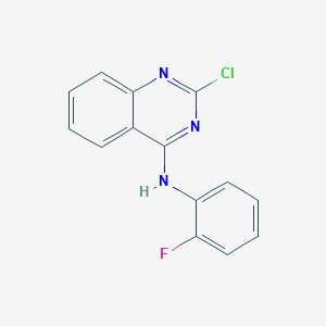 molecular formula C14H9ClFN3 B8295984 2-chloro-N-(2-fluorophenyl)quinazoline-4-amine 
