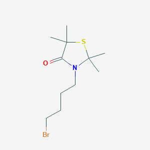 molecular formula C11H20BrNOS B8296011 3-(4-Bromobutyl)-2,2,5,5-tetramethyl-4-thiazolidinone 