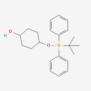 molecular formula C22H30O2Si B8296019 4-(t-Butyl-diphenyl-silanyloxy)-cyclohexanol CAS No. 130745-64-1