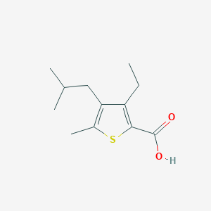 molecular formula C12H18O2S B8296023 3-Ethyl-4-isobutyl-5-methyl-thiophene-2-carboxylic acid 