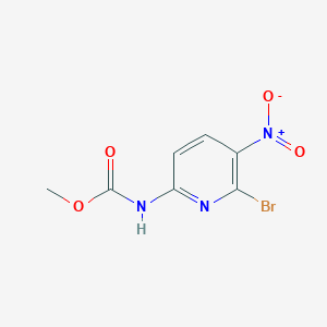 molecular formula C7H6BrN3O4 B8296036 Methyl 6-bromo-5-nitropyridin-2-ylcarbamate 