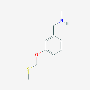 molecular formula C10H15NOS B8296083 Methyl-(3-methylsulfanylmethoxy-benzyl)-amine 