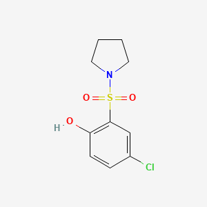 molecular formula C10H12ClNO3S B8296093 2-Hydroxy-5-chlorobenzene sulfonyl pyrrolidine 