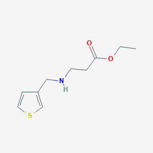 molecular formula C10H15NO2S B8296161 Ethyl 3-(thiophen-3-ylmethylamino)propanoate 