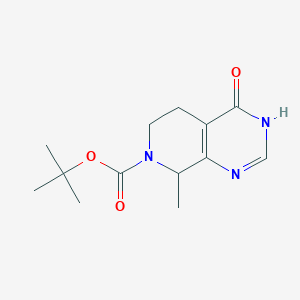 8-methyl-4-oxo-4,5,6,8-tetrahydro-3H-pyrido[3,4-d]pyrimidine-7-carboxylic acid tert-butyl ester