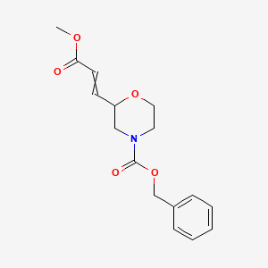 molecular formula C16H19NO5 B8296270 Benzyl 2-(3-methoxy-3-oxoprop-1-en-1-yl)morpholine-4-carboxylate 